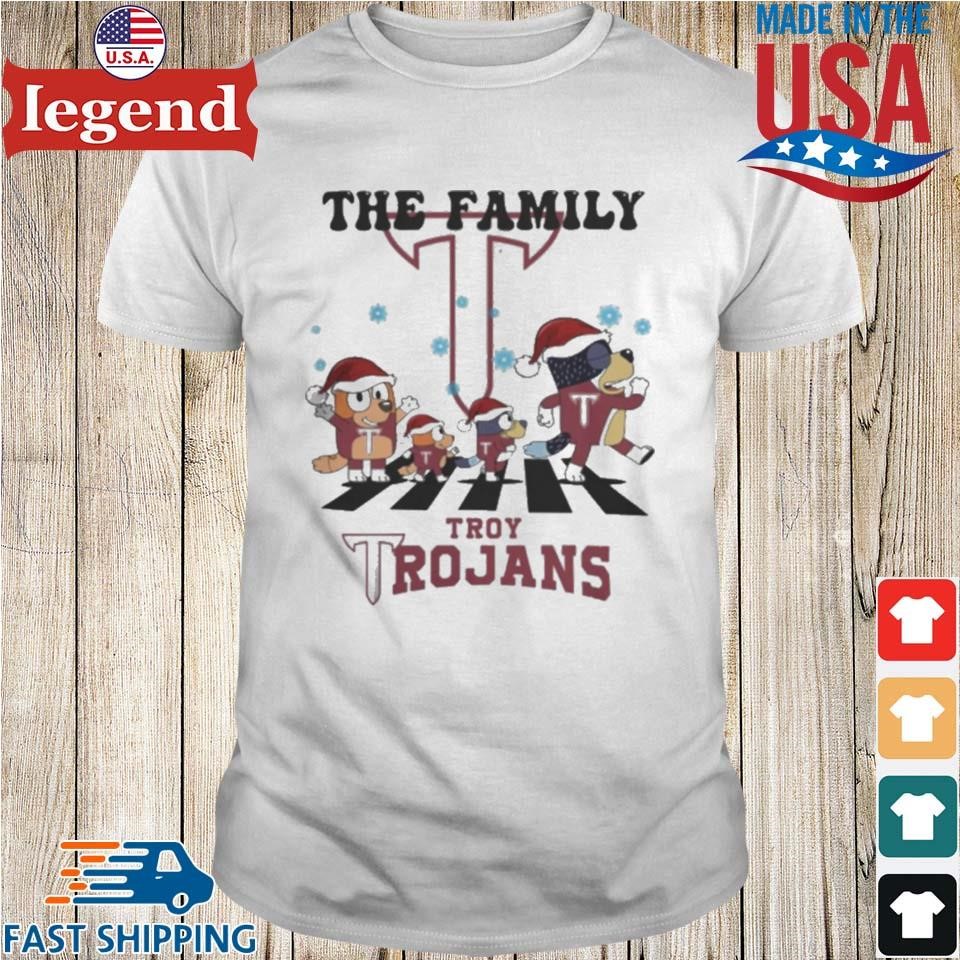 Troy Trojans X Family Bluey Merry Christmas 2024 Shirt