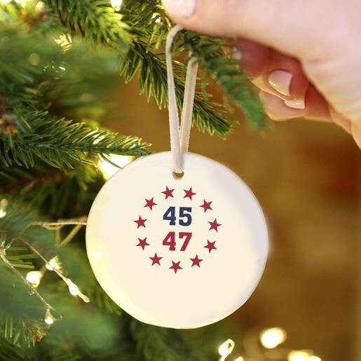 Trump 45 47 Republican Gifts Ornament