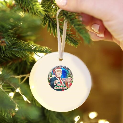 Trump 47th President Of The United States Merry Christmas Ornament