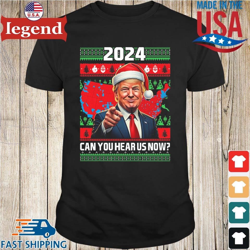 Trump Can You Hear Us Now Map Of 2024 Ugly Christmas Sweater