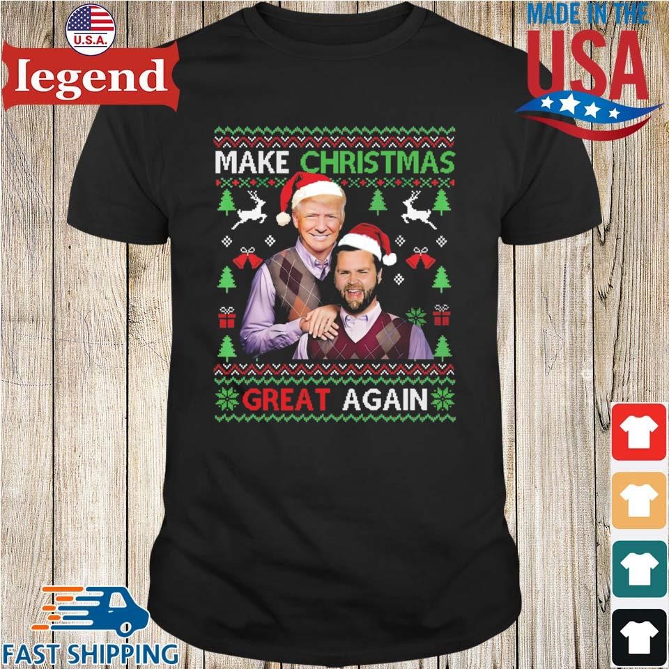 Trump Vance Brothers Funny Make Christmas Great Again Ugly Christmas Sweater