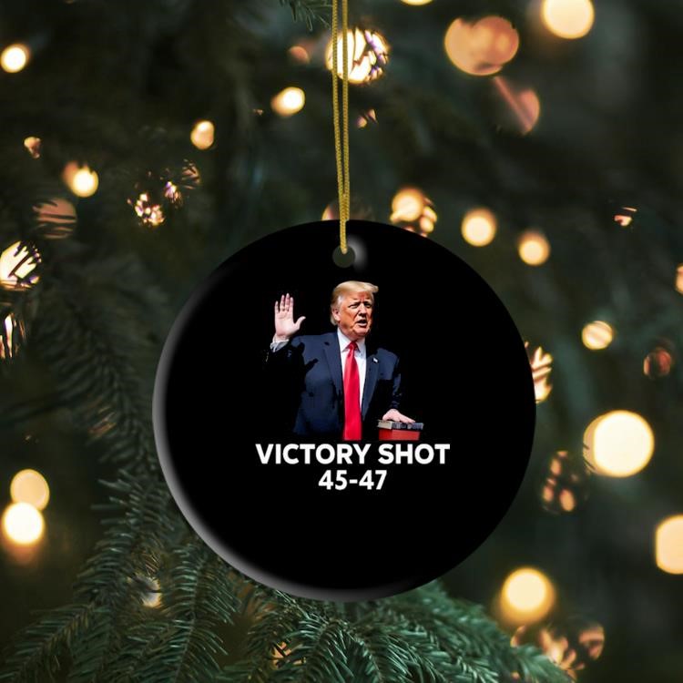 Trump Victory Shot 45-47 Ornament