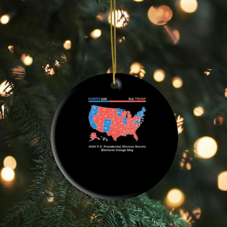 Trump Won 2024 US Presidential Election Results College Map Ornament