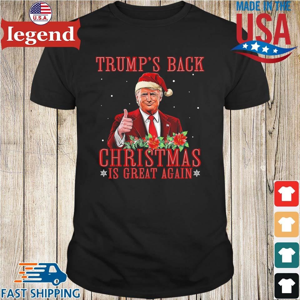 Trump's Back Christmas Is Great Again Funny Vintage 2024 Sweater