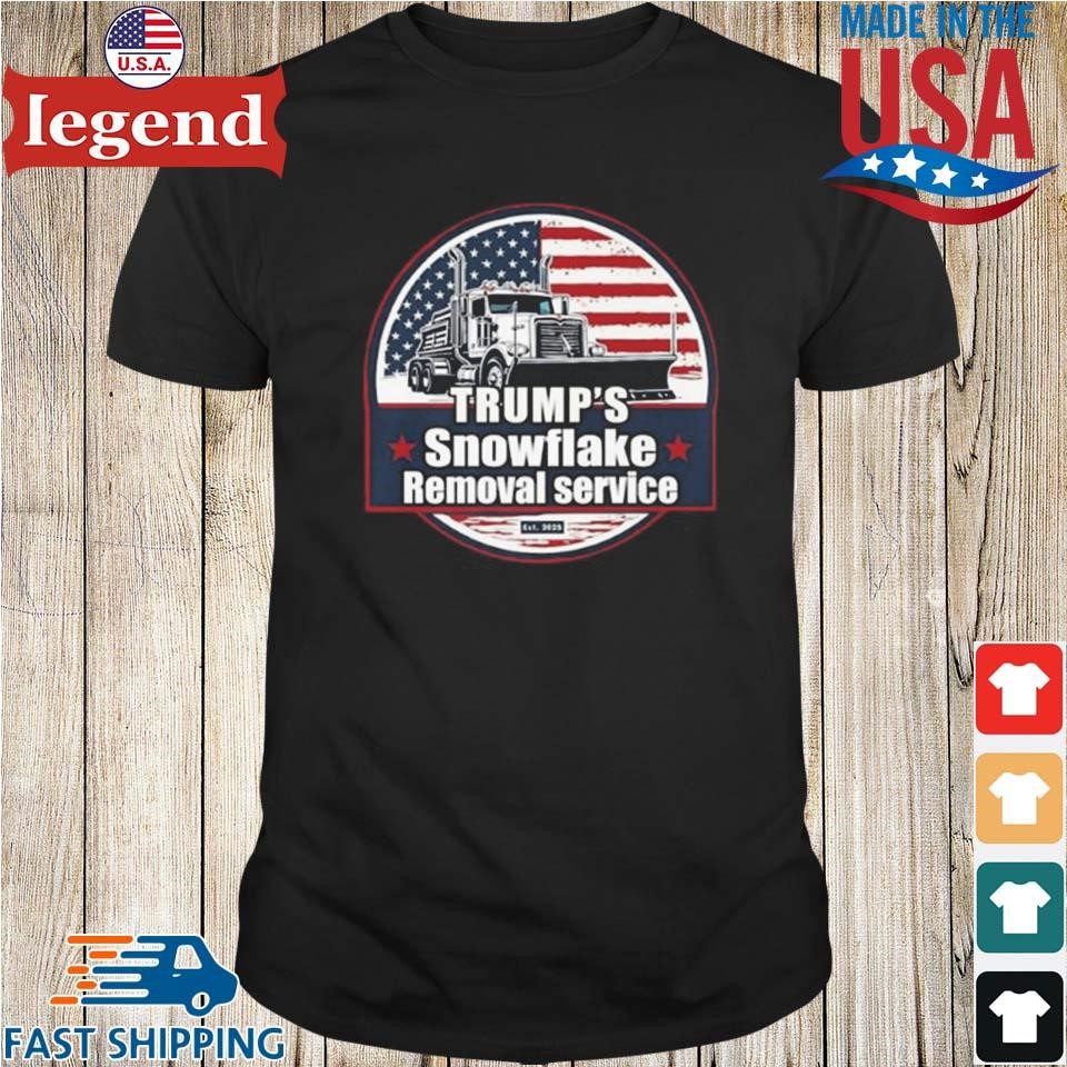 Trump's Snowflake Removal Service Funny Trump 2025 USA Flag Shirt