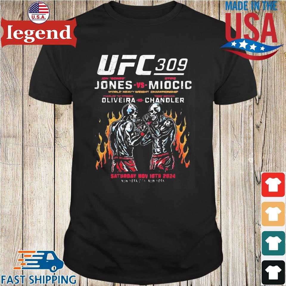 UFC 309 Skeletons World Heavy Weight Championship Nov 16th 2024 Jones vs Miocic, Oliveira vs Chandler Shirt