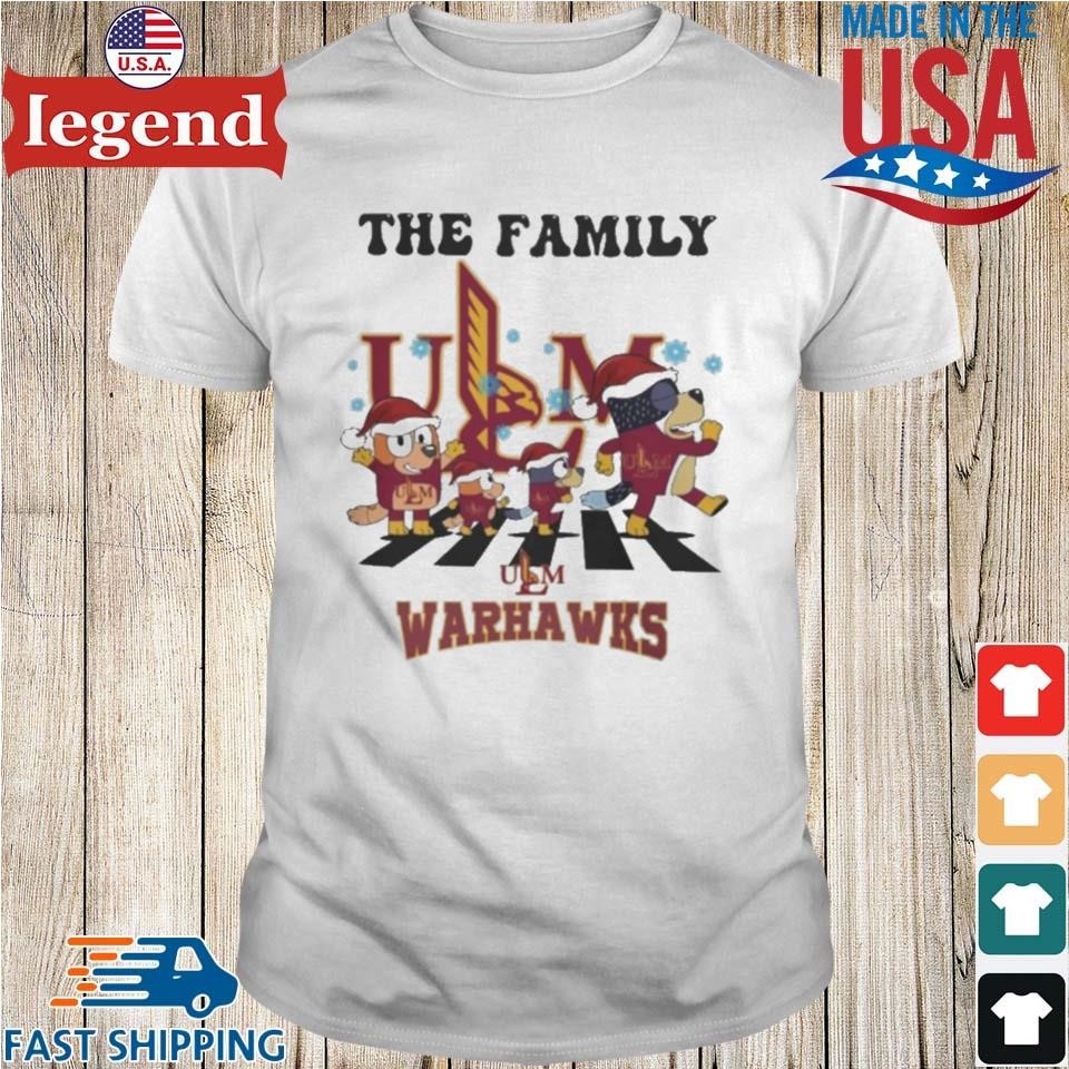 ULM Warhawks X Family Bluey Merry Christmas 2024 Shirt