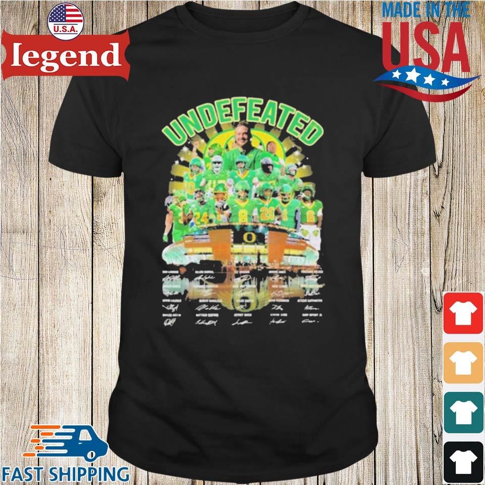 Undefeated Oregon Ducks Players Signatures Shirt