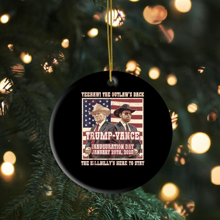 Victory Trump Vance 2024 Outlaw Hillbilly Inauguration Ornament