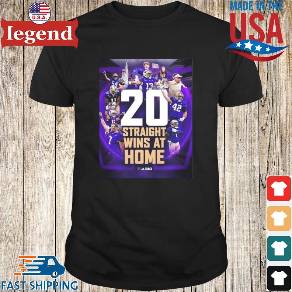 Washington Huskies Football 20 Straight Win At Home Shirt