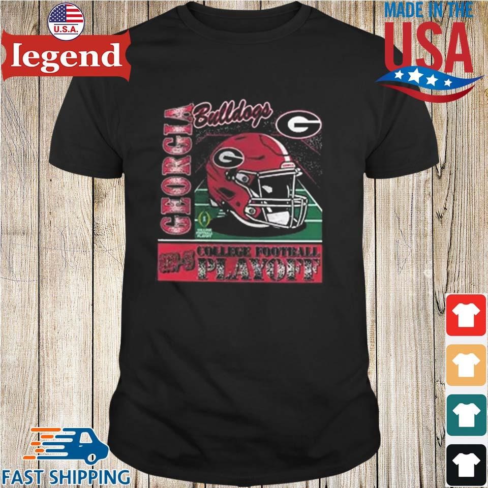 2024-25 College Football Playoff Helmet Georgia Bulldogs NCAA Division Helmet Shirt