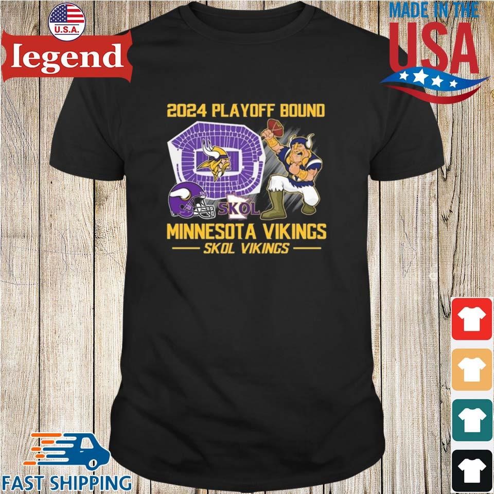 2024 Playoff Bound Minnesota Vikings Skol Vikings Mascot Shirt