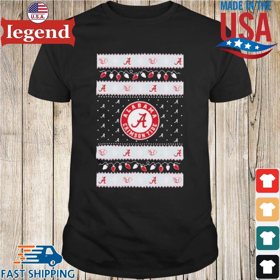 Alabama Crimson Tide Logo Ugly Christmas Light Shirt