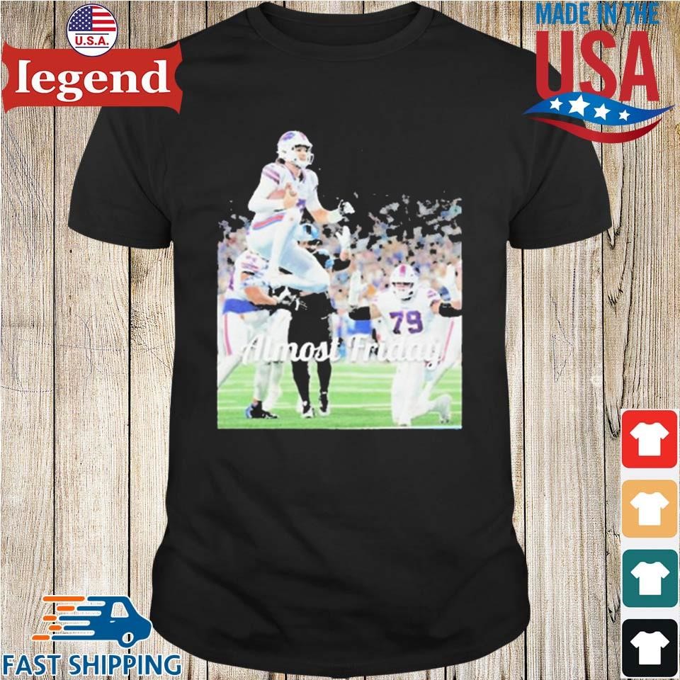 Almost Friday Allen Endzone Leap Buffalo Bills Shirt