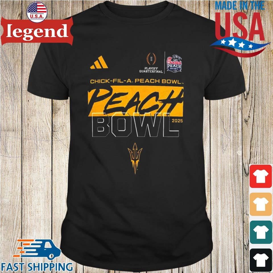 Arizona State Sun Devils University Football 2025 College Football Playoffs Quarterfinals Peach Bowl Merchandise Shirt