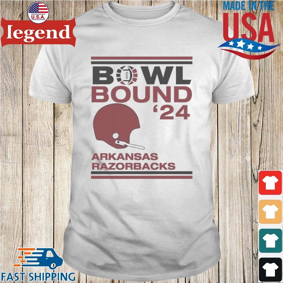 Arkansas Razorbacks Football 2024 Bowl Bound Helmet Shirt