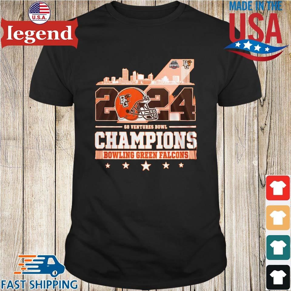 Bowling Green Falcons Football 68 Ventures Bowl 2024 Champs Skyline Shirt