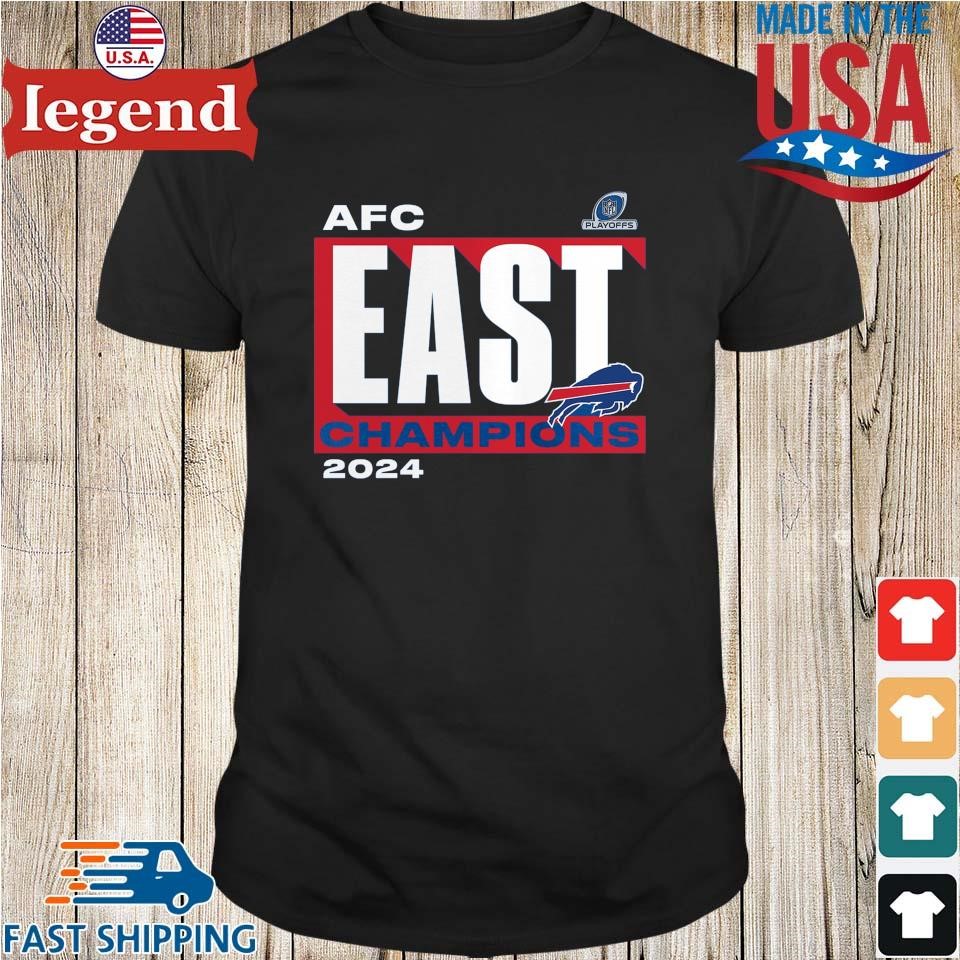 Buffalo Bills 2024 AFC East Division Champions Big & Tall Conquer Shirt