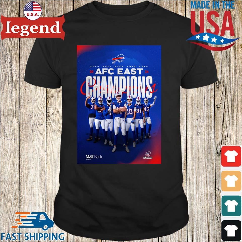 Buffalo Bills 2024 With 5 Straight AFC East Division Champions Poster Shirt