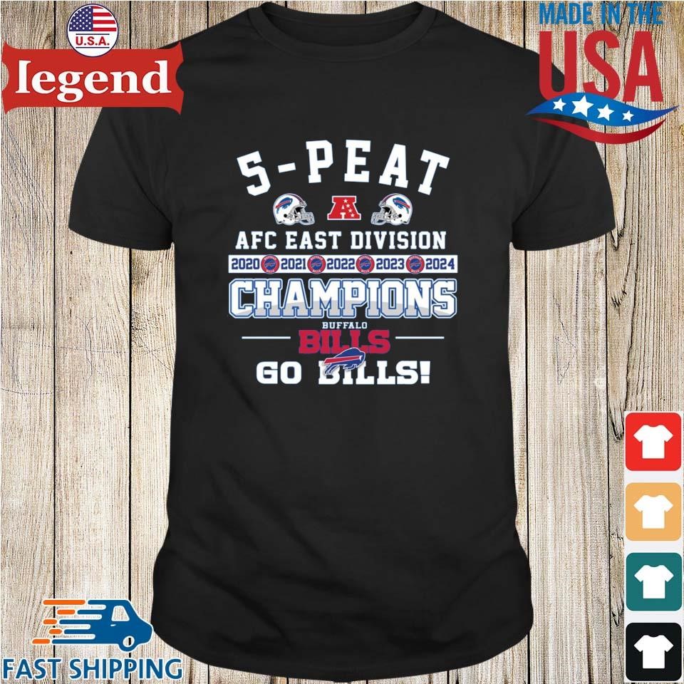 Buffalo Bills 5 Peat 2024 AFC East Division Champions Go Bills Shirt