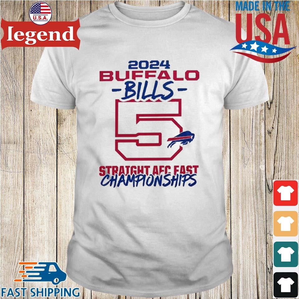 Buffalo Bills 5 Straight 2024 AFC East Division Champions Shirt