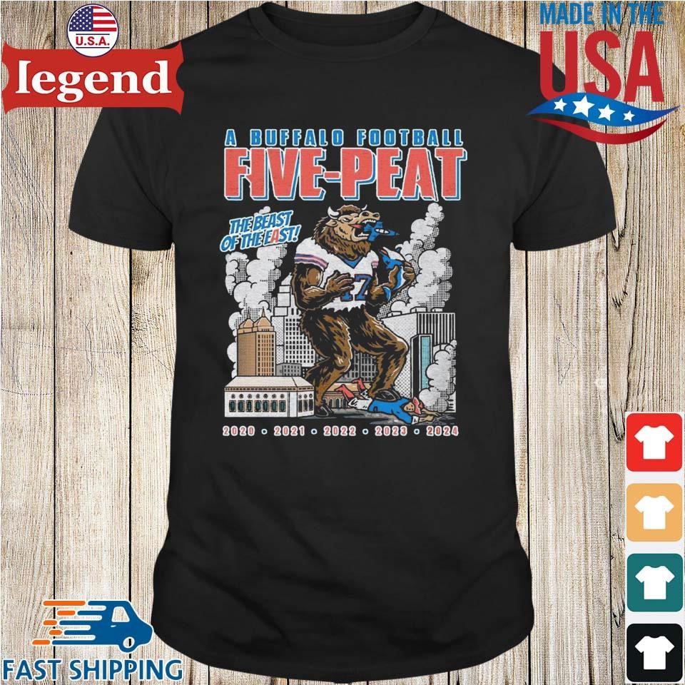 Buffalo Bills Champions A Buffalo Football Five-Peat The Beast Of The East Shirt