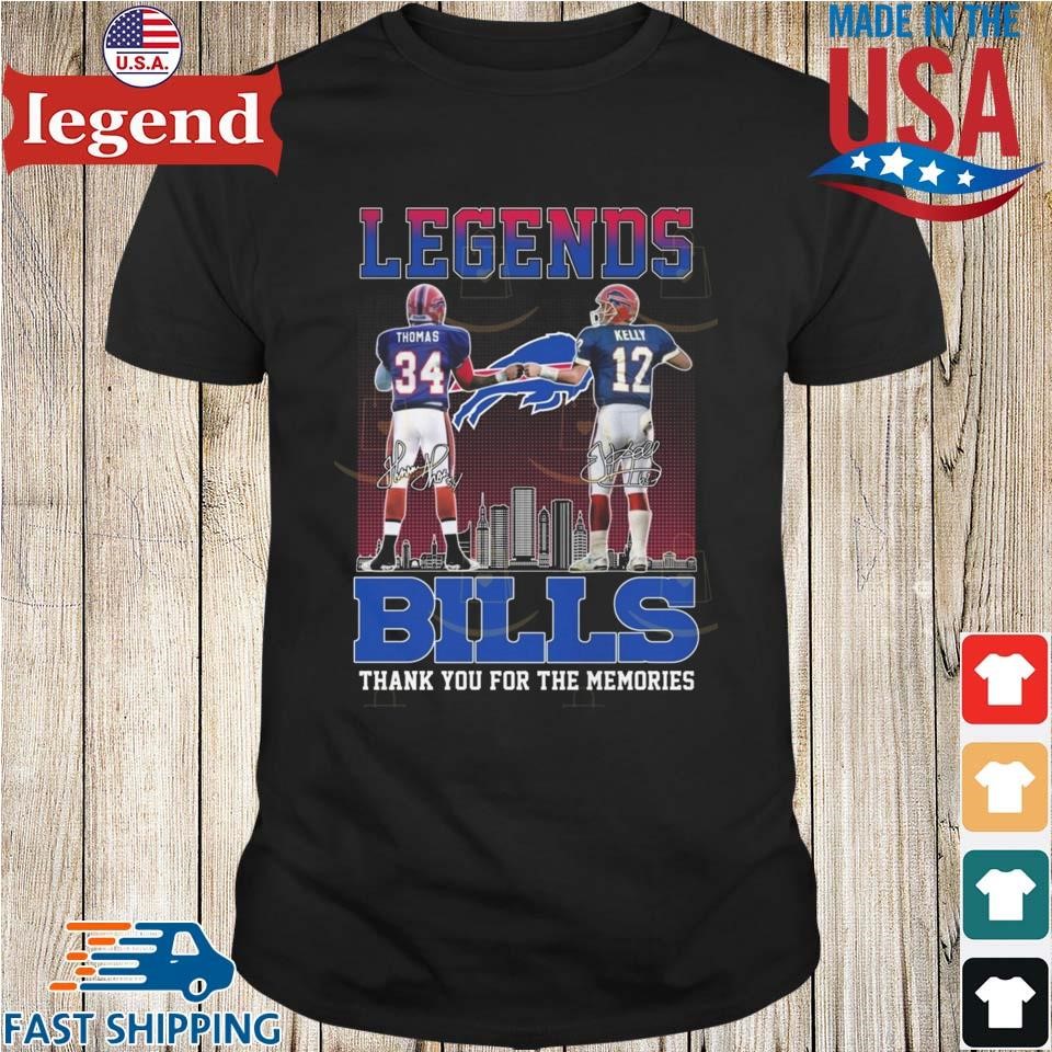 Buffalo Bills Thurman Thomas x Jim Kelly Signature Thank You For The Memories Shirt