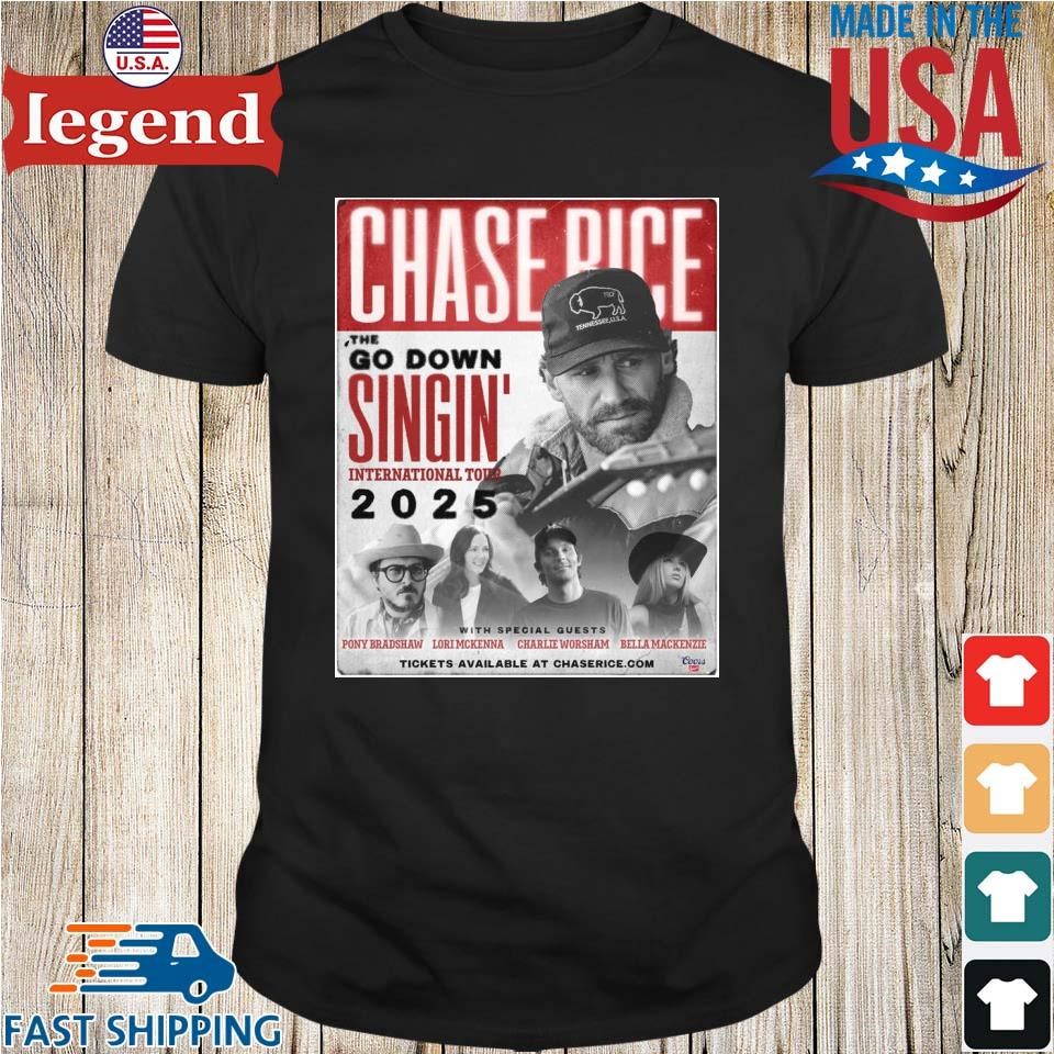 Chase Rice Announces Go Down Singin' Tour 2025 Shirt