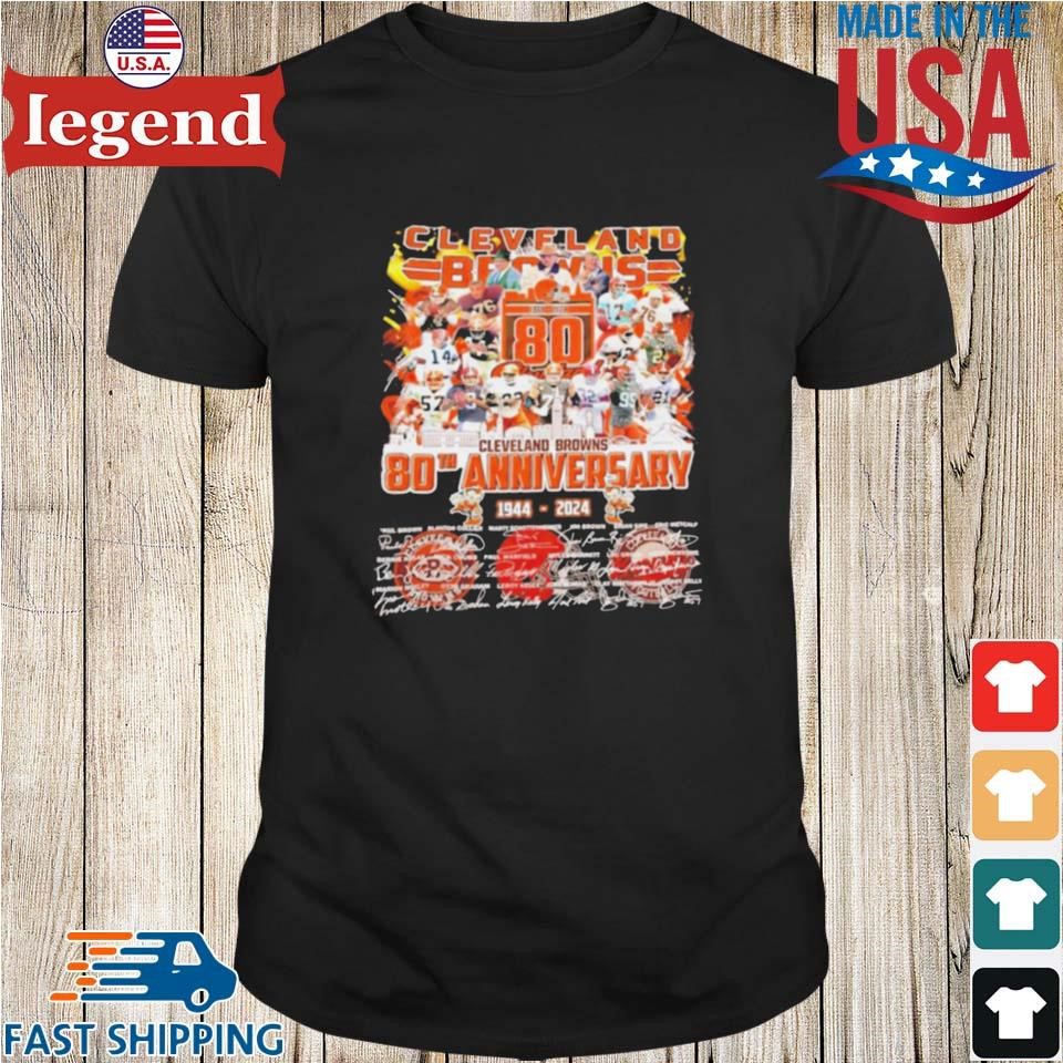 Cleveland Brown The Browns 80th Anniversary 1944 2024 Signatures Shirt