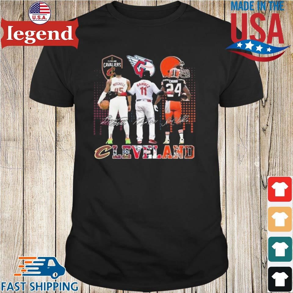 Cleveland Cavaliers Cleveland Guardians Cleveland Browns Champs 2024 Signatures Shirt