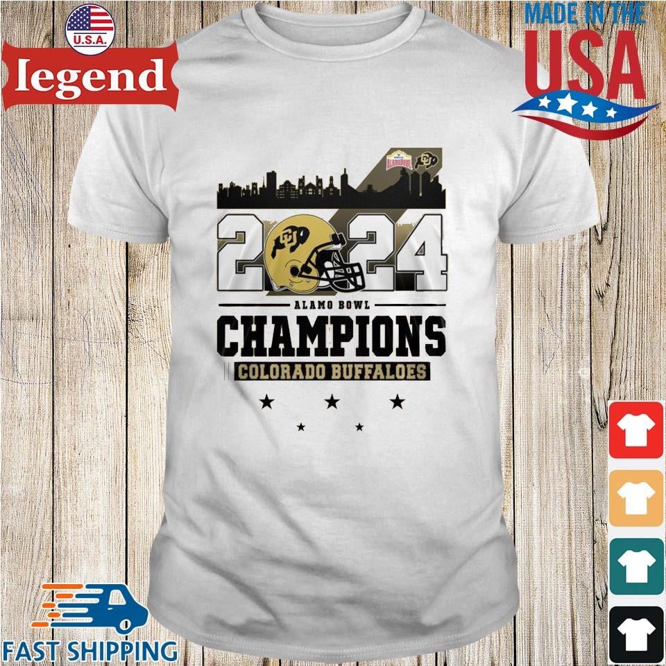 Colorado Buffaloes Football Alamo Bowl 2024 Champs Skyline Shirt