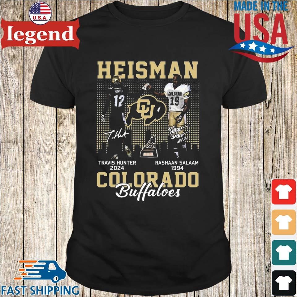 Colorado Buffaloes Heisman Travis Hunter Rashaan Salaam Signatures Shirt