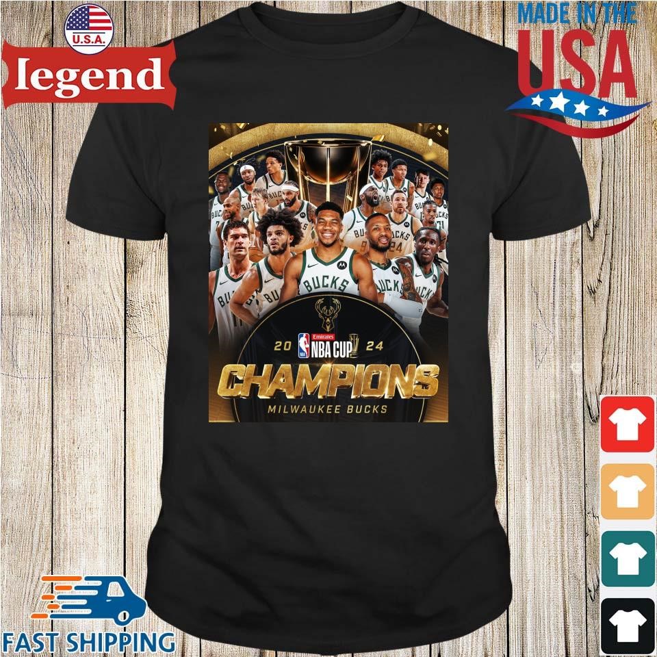 Congratulations Milwaukee Bucks Are The 2024 Emirates NBA Cup Champions Merchandise Shirt