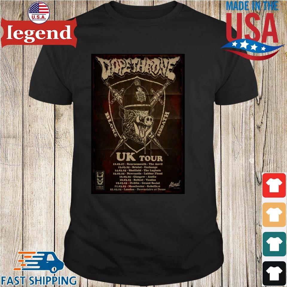 DOPETHRONE BLOKE Sabbath UK TOUR 2025 Shirt