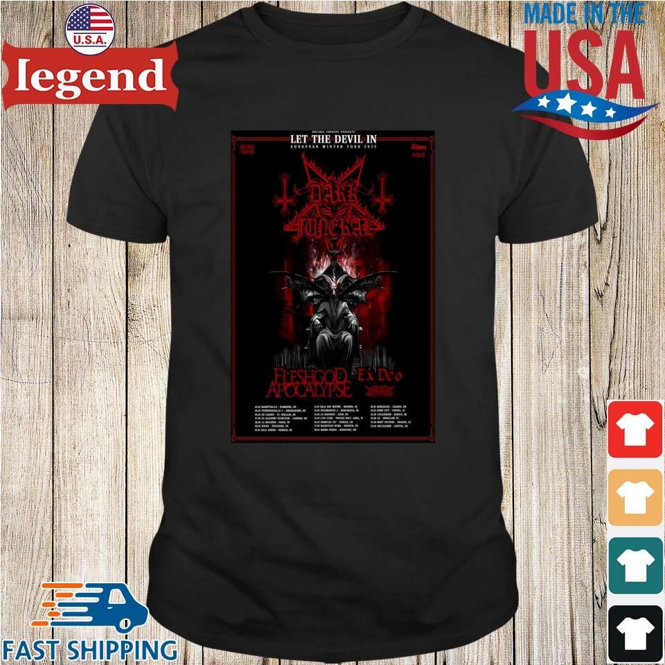 Dark Funeral Let The Devil In European Winter Tour 2025 Shirt