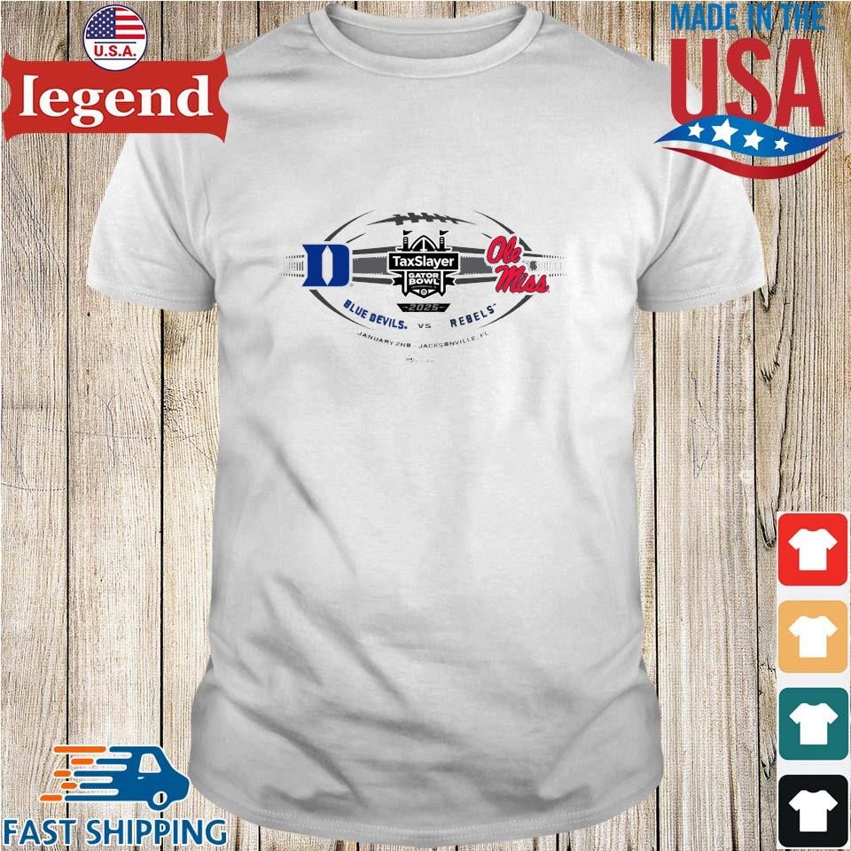 Duke Blue Devils vs Ole Miss Rebels 2025 TaxSlayer Gator Bowl January 2 2025 Shirt