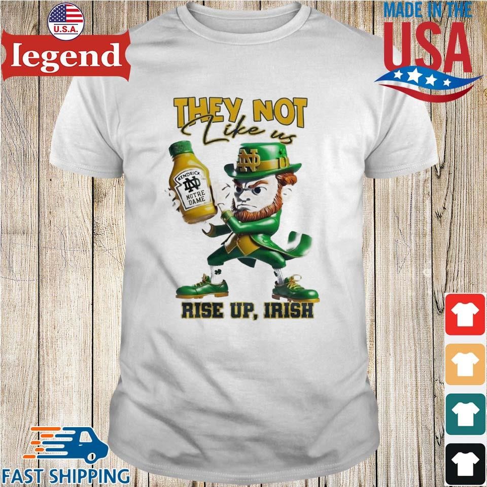 Fighting Irish Mascot Mustard They Not Like Us Rise Up Irish Shirt