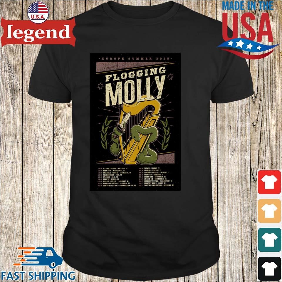 Flogging Molly Tour Europe Summer 2025 Shirt