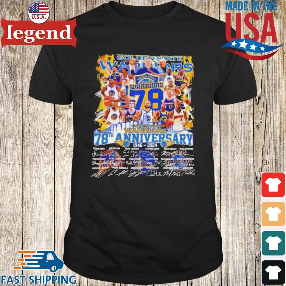 Golden State Warriors The Warriors 78th Anniversary 1946 2024 Signatures Shirt