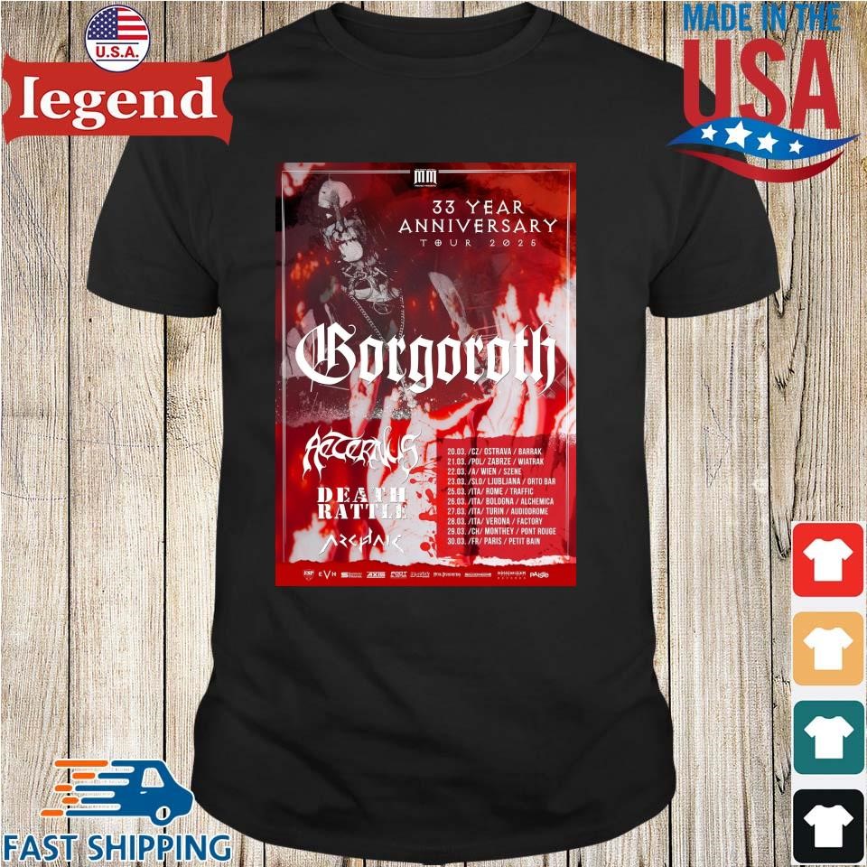 Gorgoroth 33 Year Anniversary Tour 2025 Shirt