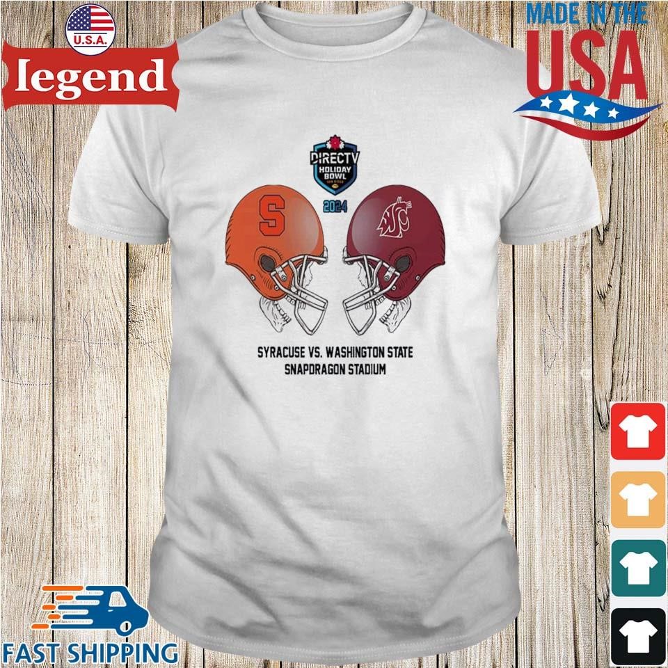 Holiday Bowl NCAA 2024-2025 Bowl Games Syracuse Orange vs Washington State Cougars At Snapdragon Stadium Skull Helmet Head To Head Shirt