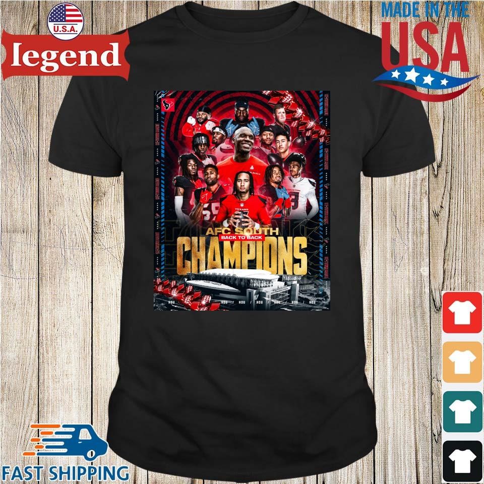 Houston Texans AFC South Champions Back To Back 2024 Poster Shirt