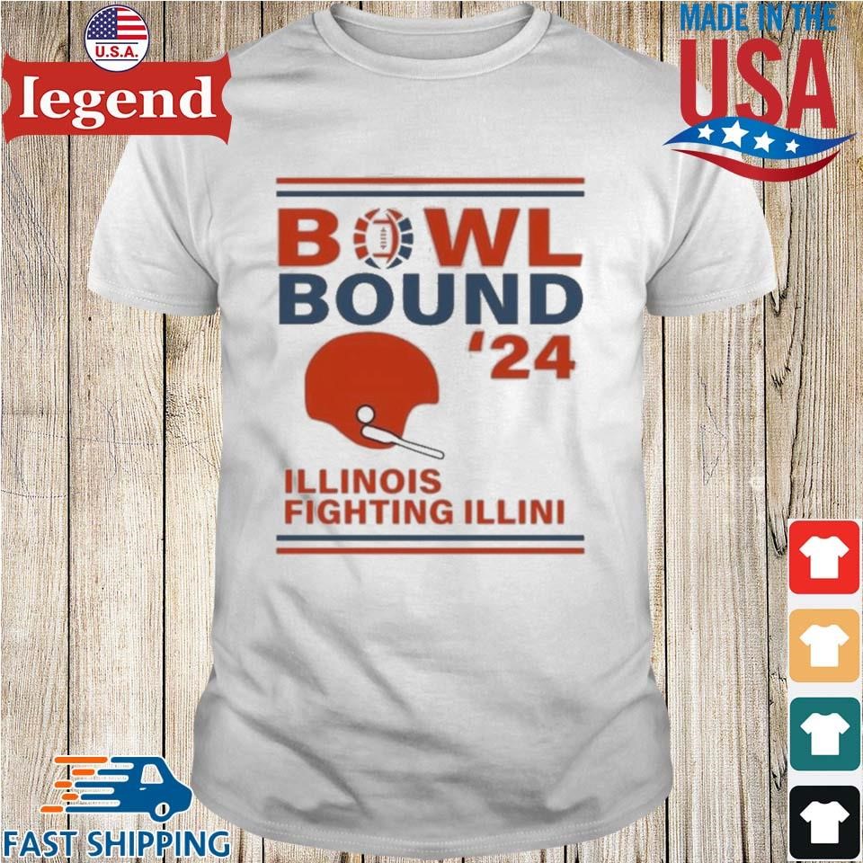 Illinois Fighting Illini 2024 Bowl Bound Helmet Shirt