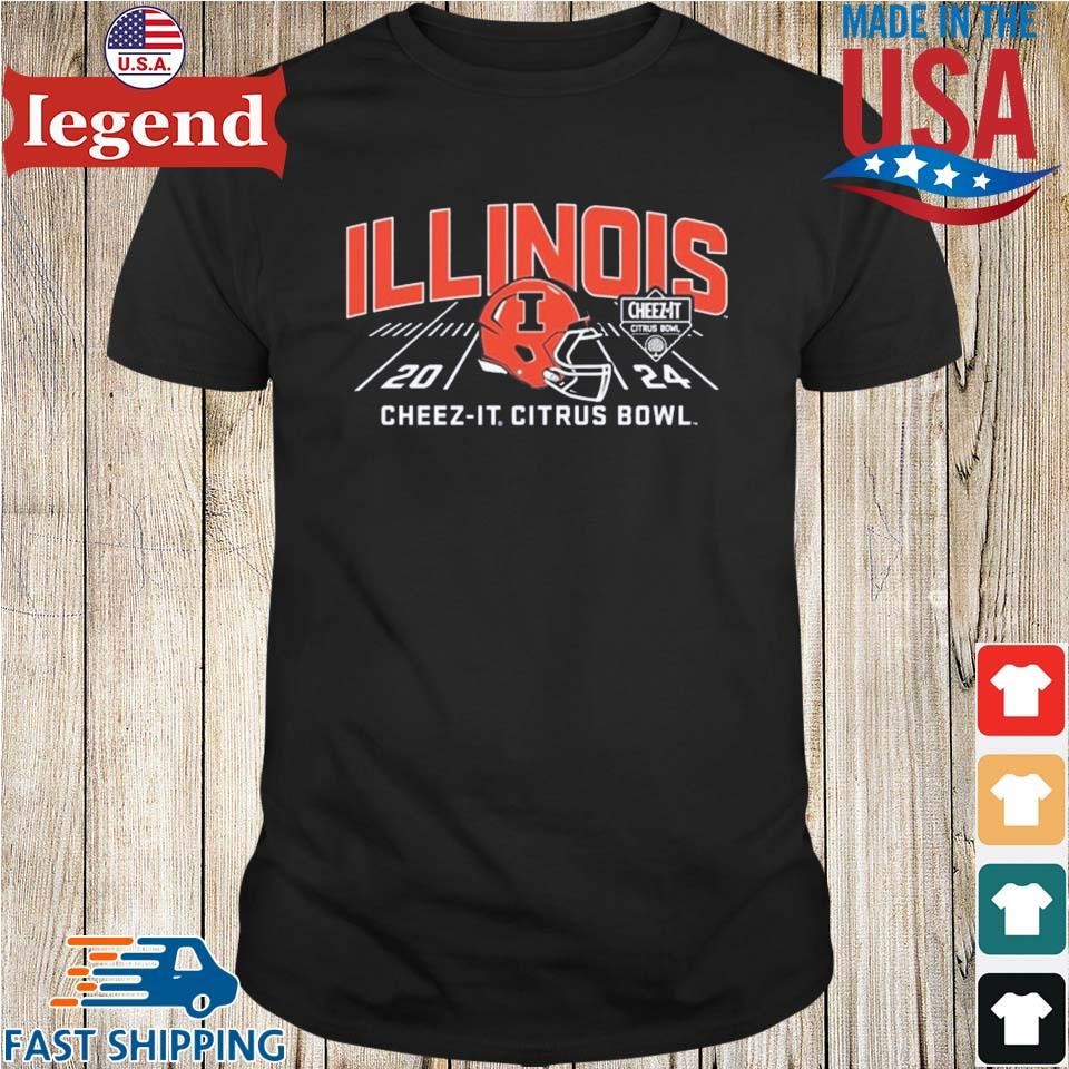 Illinois Fighting Illini 2024 Citrus Bowl Bound Helmet T-shirt