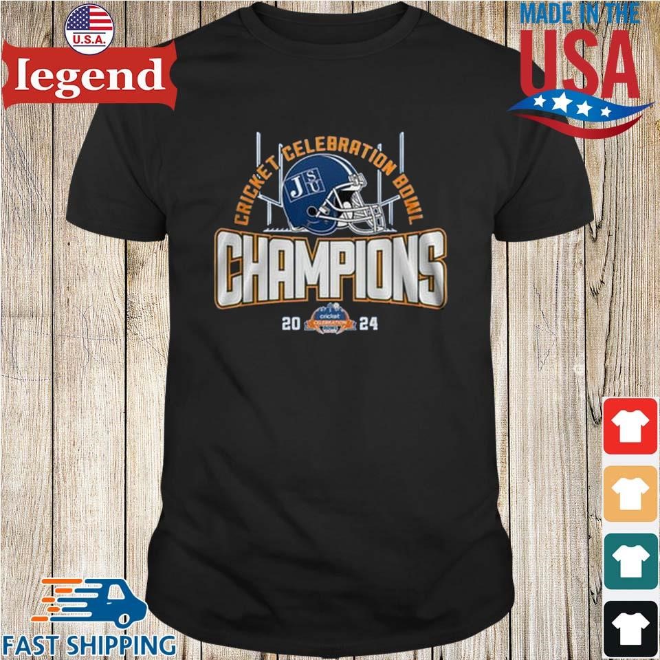 Jackson State Tigers Champions Of Cricket Celebration Bowl 2024 Helmet Shirt