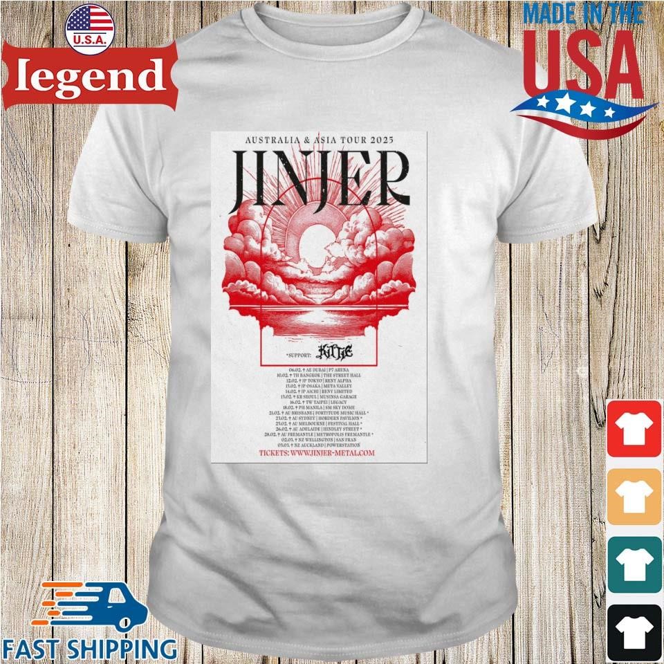 Jinjer Australia & Asia Tour 2025 Shirt