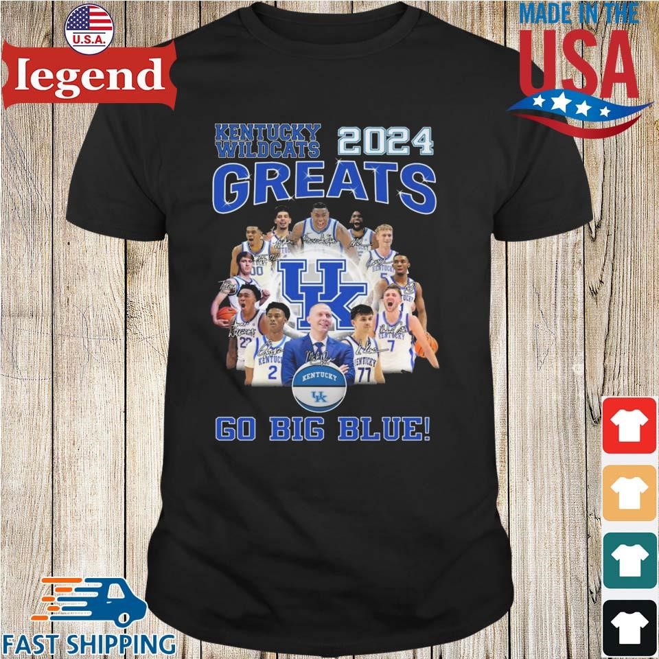 Kentucky Wildcats 2024 Greats Go Big Blue 2024 Signatures Shirt