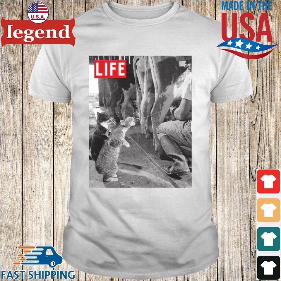 Life Magazine Cats Drinking Milk Shirt