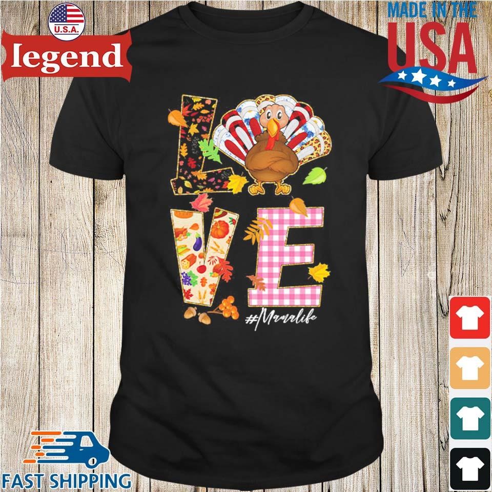 Love Nana Life Turkey Leopard Thanksgiving Nanalife Shirt