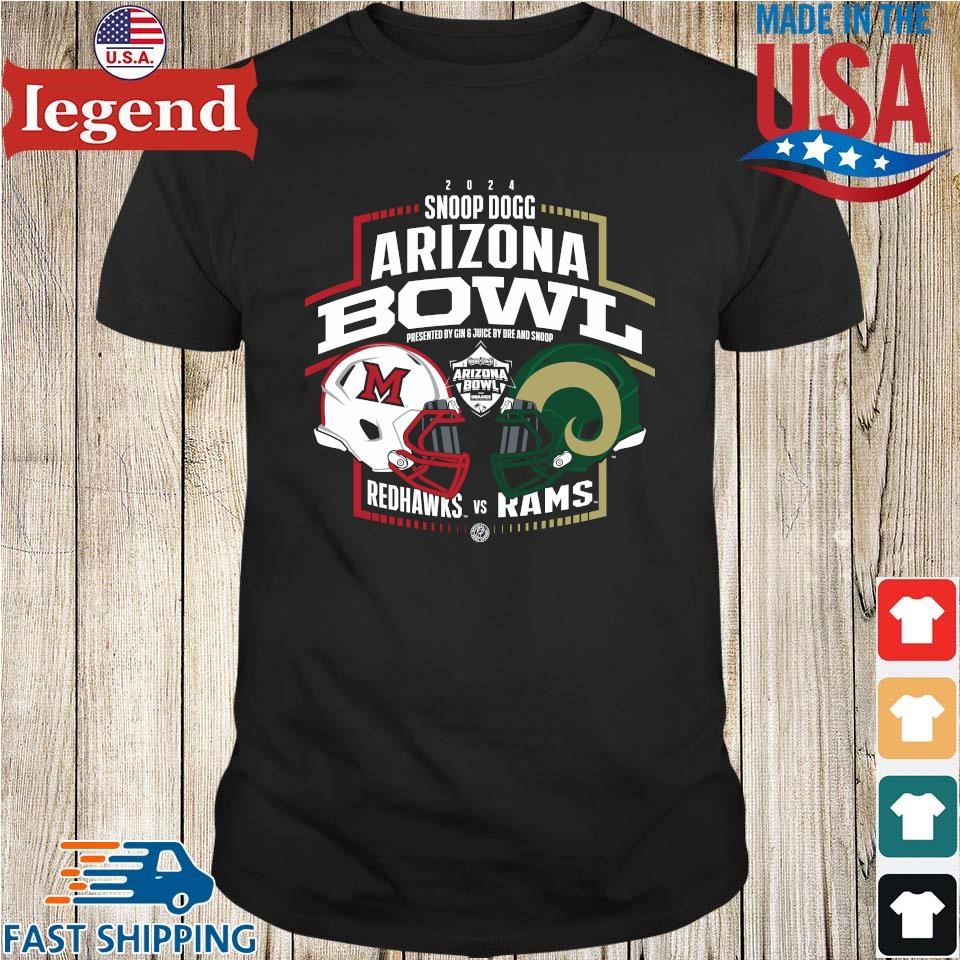 Miami RedHawks Vs Colorado State Rams December 28 2024 Snoop Dogg Arizona Bowl Presented By Gin & Juice By Dre And Snoop Shirt